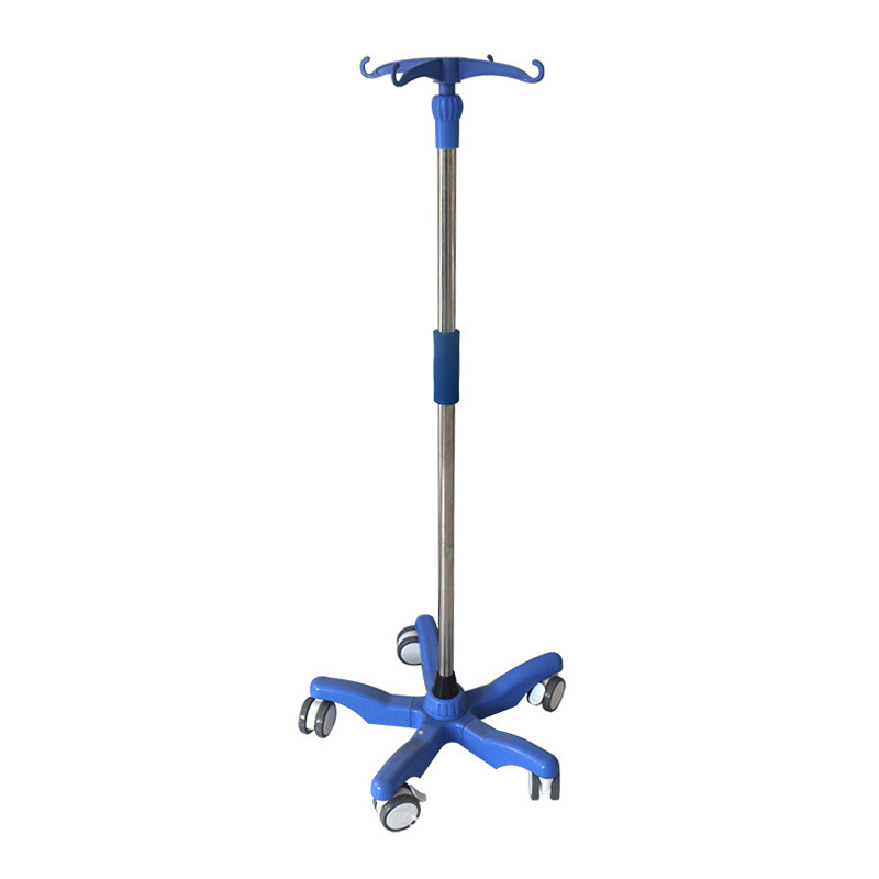 High Quality Hospital Infusion Pole Stand Portable Stainless Steel IV Pole Drip Stand