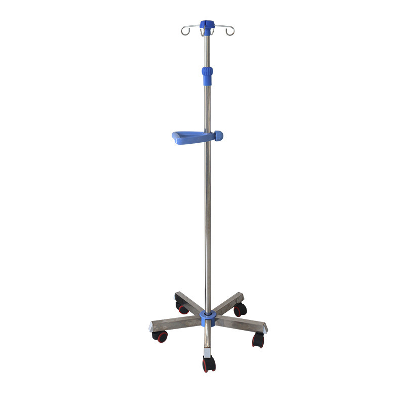 High Quality Hospital Infusion Pole Stand Portable Stainless Steel IV Pole Drip Stand