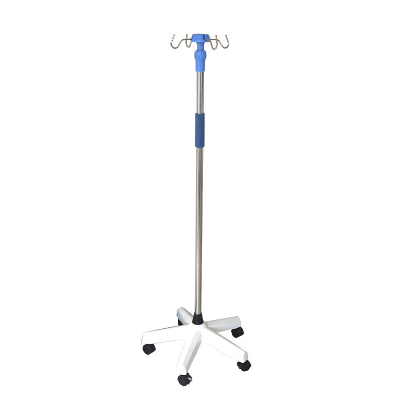 High Quality Hospital Infusion Pole Stand Portable Stainless Steel IV Pole Drip Stand