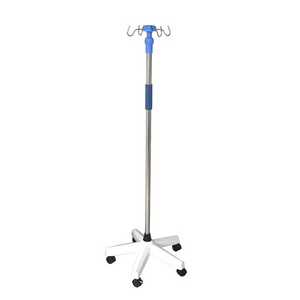 High Quality Hospital Infusion Pole Stand Portable Stainless Steel IV Pole Drip Stand