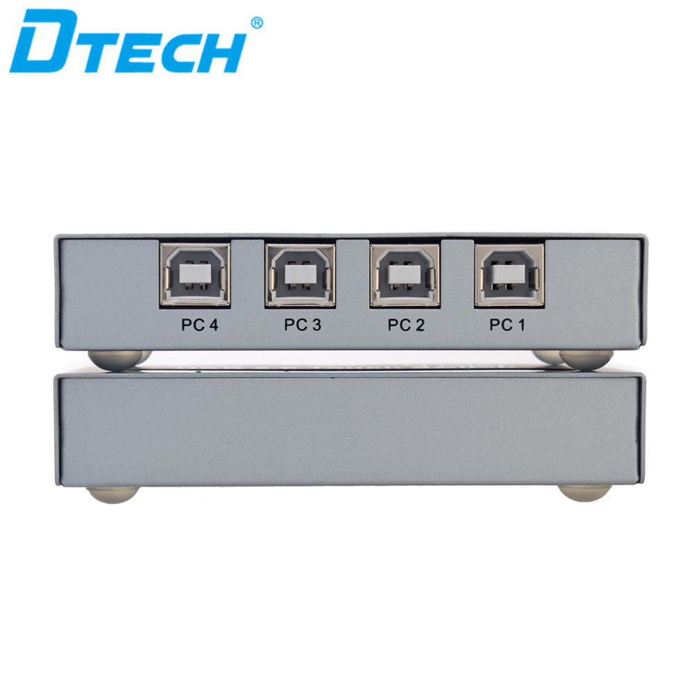 DTECH high quality hot selling industrial Ethernet Network 4 port USB2.0 touch switch sharing