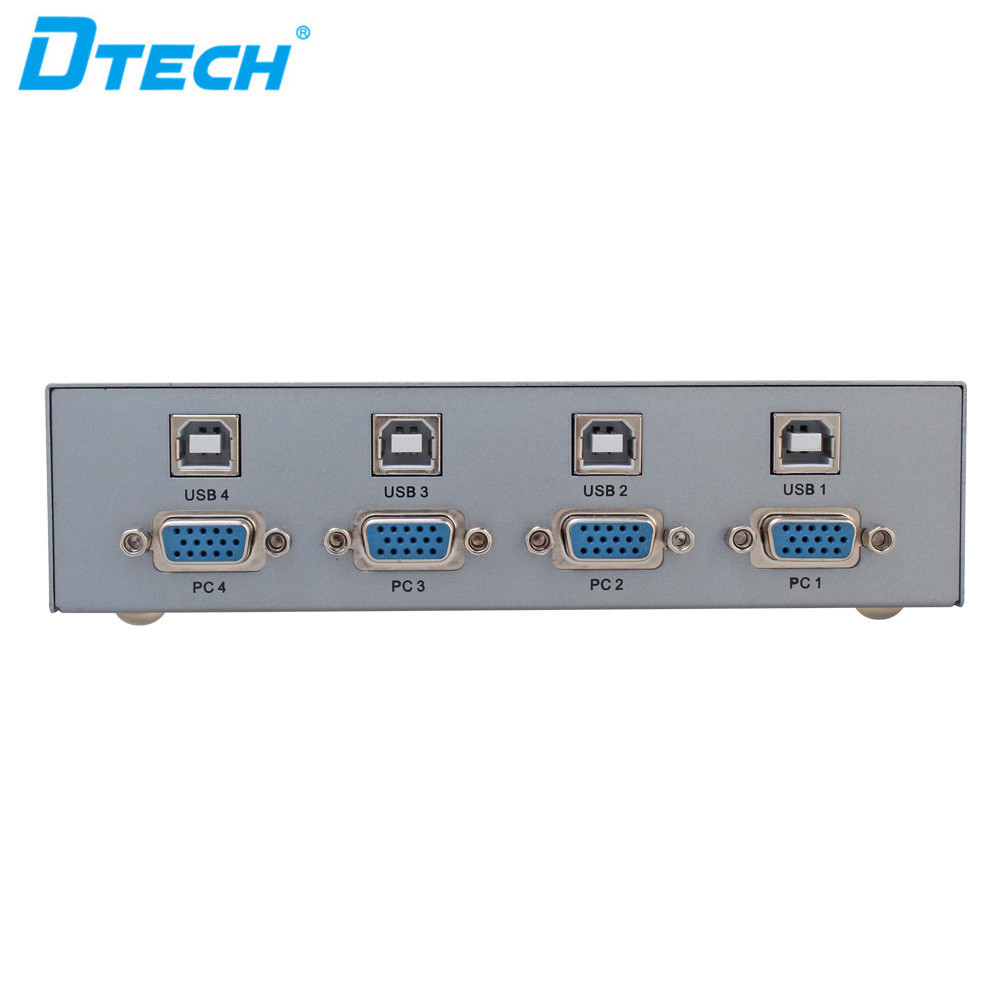 DTECH 4 Port USB HDMI KVM Extender Dual Monitor KVM Switch HDMI for PC Keyboard Mouse Scanner Printer