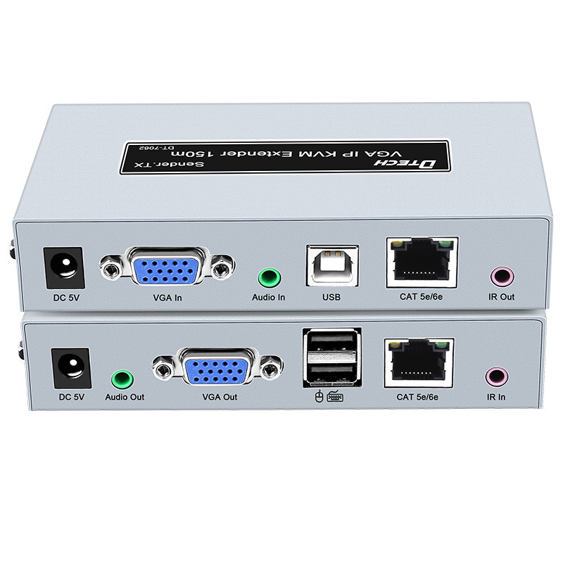 DTECH VGA usb kvm Extender over IP/TCP UTP/STP CAT5e/6 Rj45 LAN Network VGA mouse and keyboard extender VGA USB