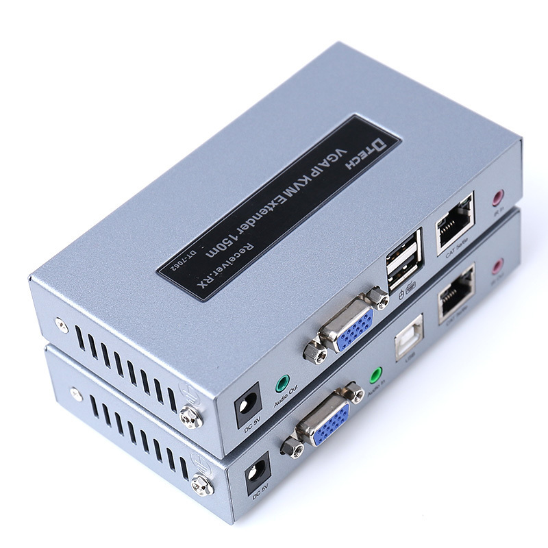 120M 4K 1080P KVM USB2.0 HDMI extender via Cat5E / 6 signal VGA interface network cable adapter