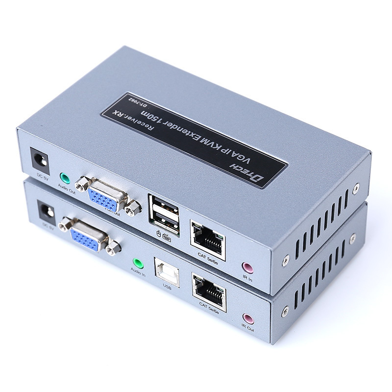 120M 4K 1080P KVM USB2.0 HDMI extender via Cat5E / 6 signal VGA interface network cable adapter