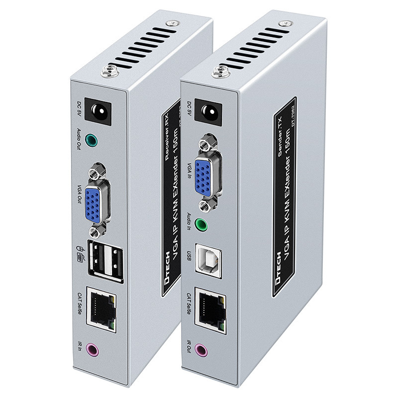 DTECH VGA usb kvm Extender over IP/TCP UTP/STP CAT5e/6 Rj45 LAN Network VGA mouse and keyboard extender VGA USB