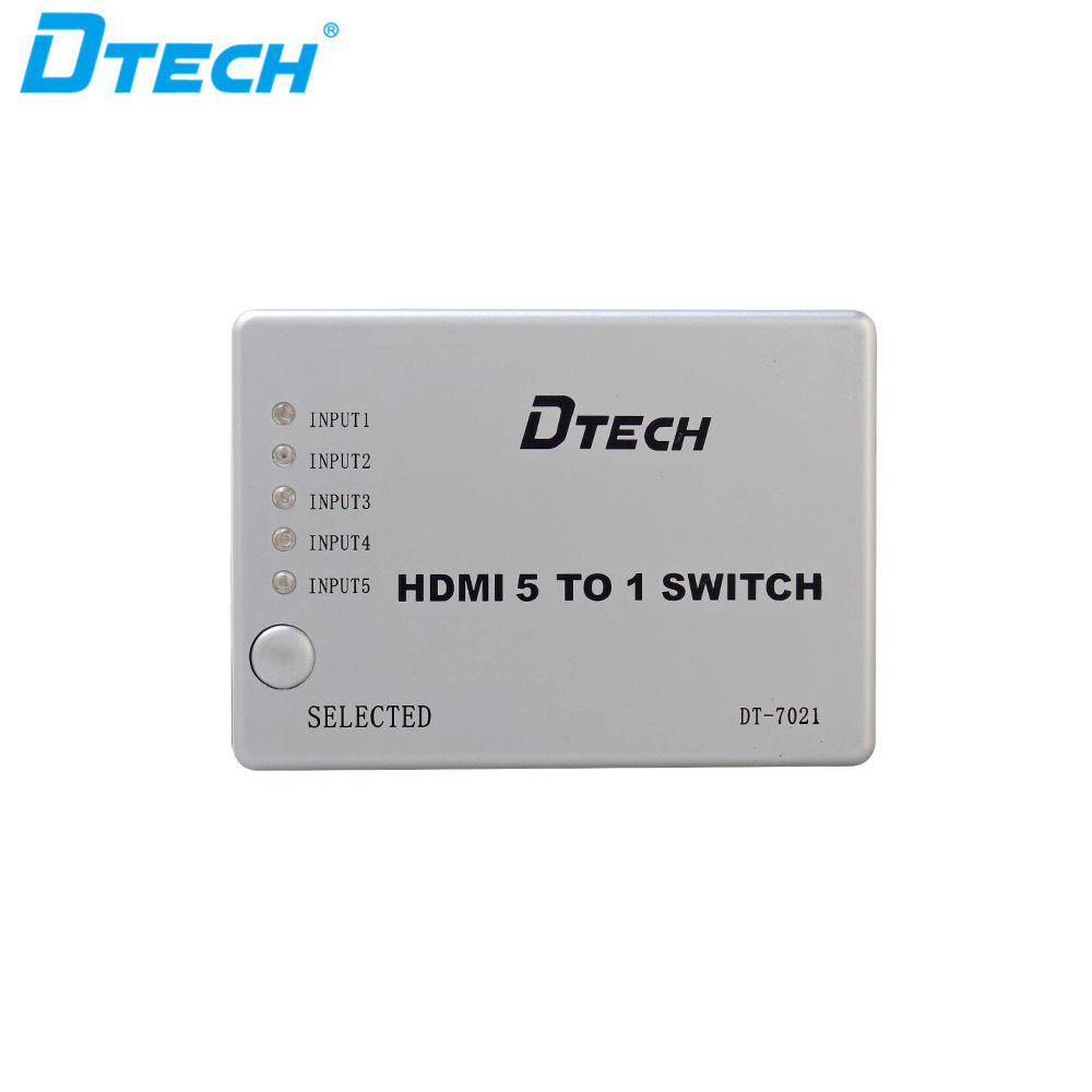 DTECH 4K 30Hz HDMI Selector Box Ir Remote HDMI 5x1 Switcher with Audio Extractor