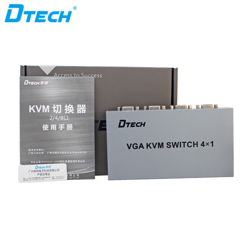 DTECH 4 Port USB HDMI KVM Extender Dual Monitor KVM Switch HDMI for PC Keyboard Mouse Scanner Printer