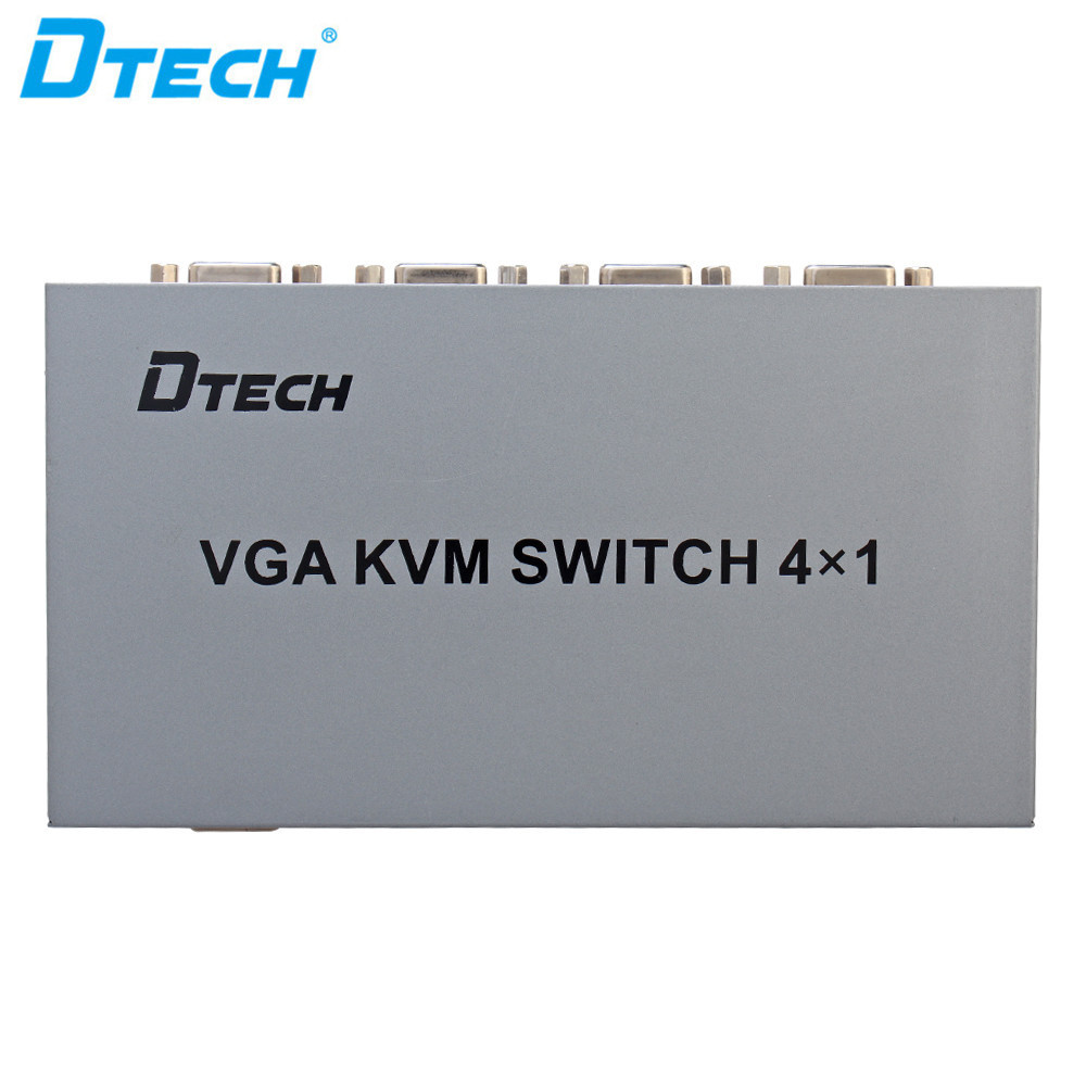 DTECH 4 Port USB HDMI KVM Extender Dual Monitor KVM Switch HDMI for PC Keyboard Mouse Scanner Printer