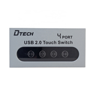 DTECH USB 2.0 touch control sharing switcher 4X1 high speed 4 port 4 input 1 output audio video switch for camera keyboard hubs