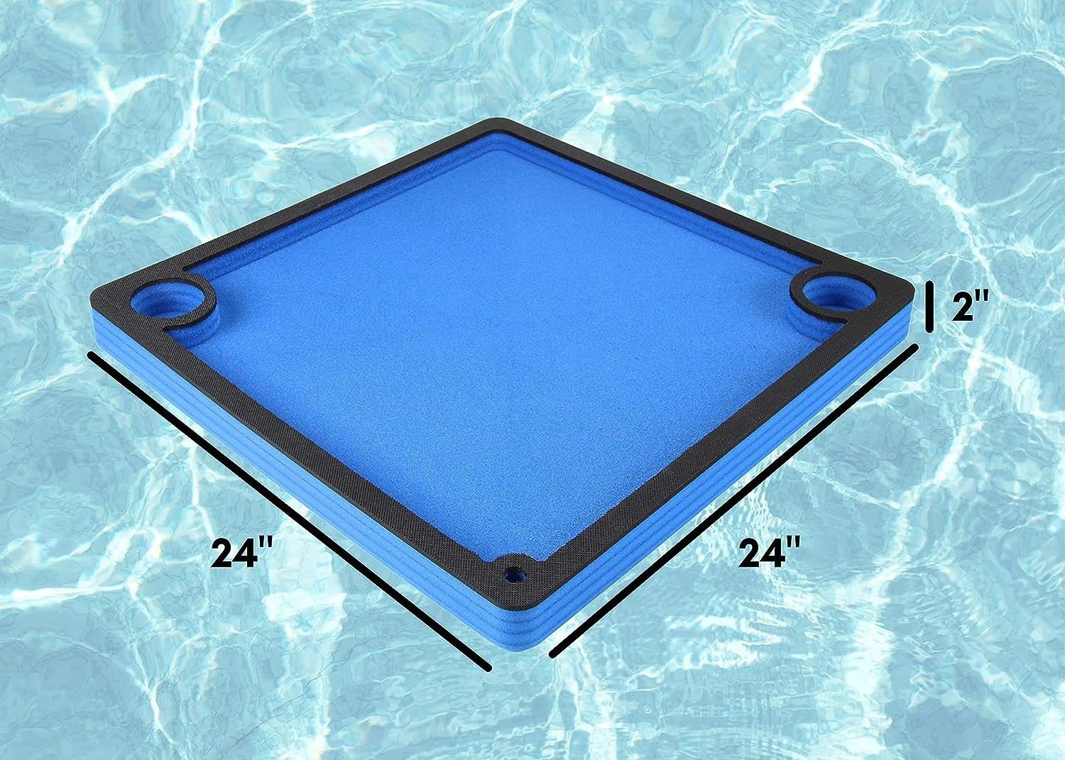 Floating Checkerboard Table Drink Holder for Swimming Pool or Beach Party Float Lounge Refreshment Durable Foam