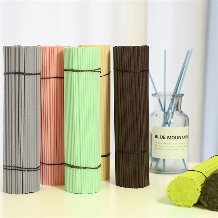 Wholesale glue-free geurstokjes home fragrance scent essential oil aroma room fiber reed diffuser sticks