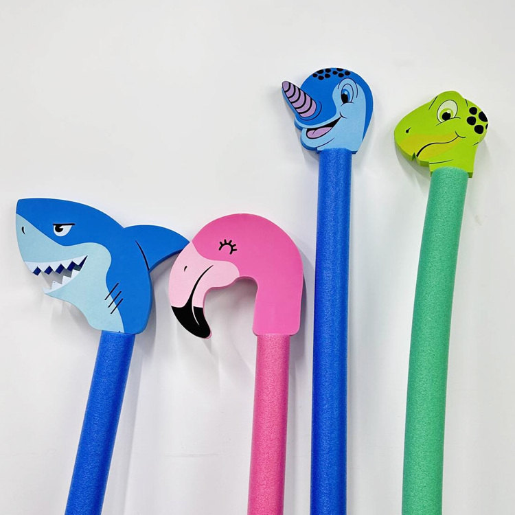 Swimming Customized Logo Solid Core Red Float EVA+EPE Foam Flower Water Animal Pool Noodle Attachments In Bulk