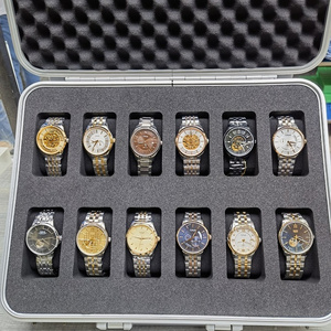 Customized Simple High-grade Silver Aluminum Cases Watch Packaging Box Watch Travel Cases Watch Collection Box