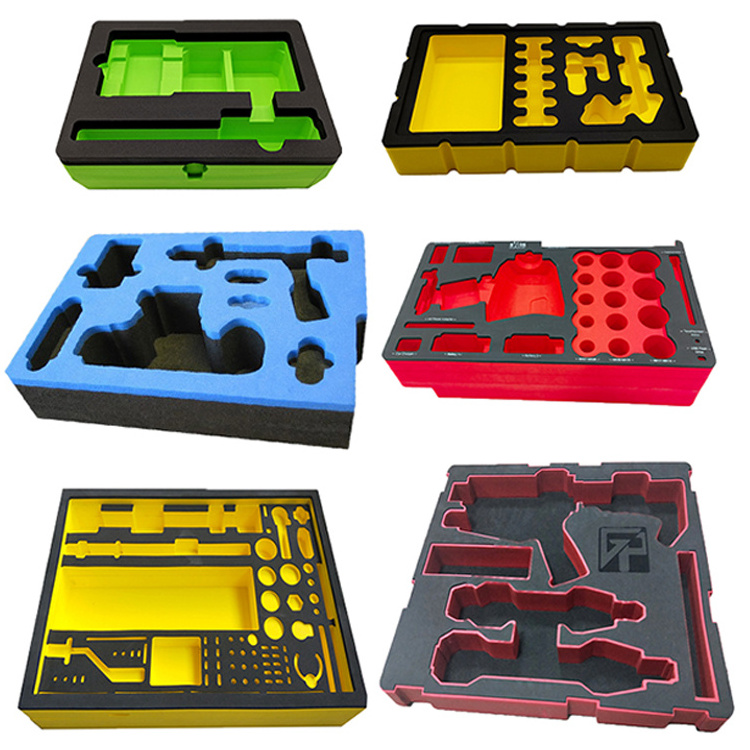 Manufacturer laser die cut drone package camera watches velvet protective packaging tool box custom eva foam inserts