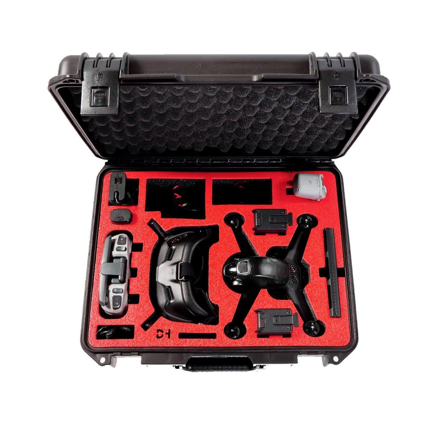 Custom Wheeled Carrying Case for IP 67 waterproof durable hard plastic outdoor pelican trolley DJI drone case with foam inserts