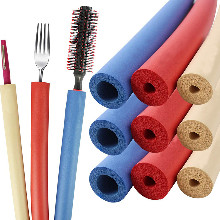 Hard eva foam grip handle tubing foam polyurethane grip tubing flexible soft sponge foam tube for cutlery utensils tools