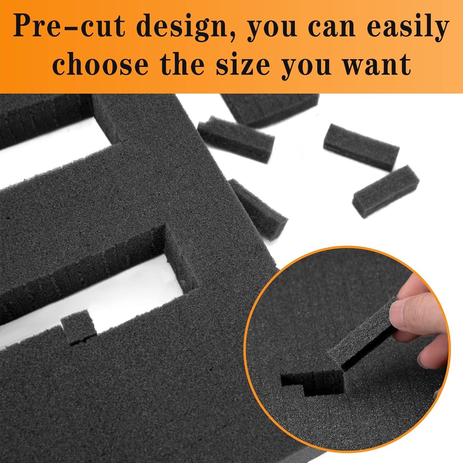 Pick and Pluck - Pre-Cubed Foam Tray Pick and Pull Grid Foam Offers Simple and Secure DIY Packaging Solutions