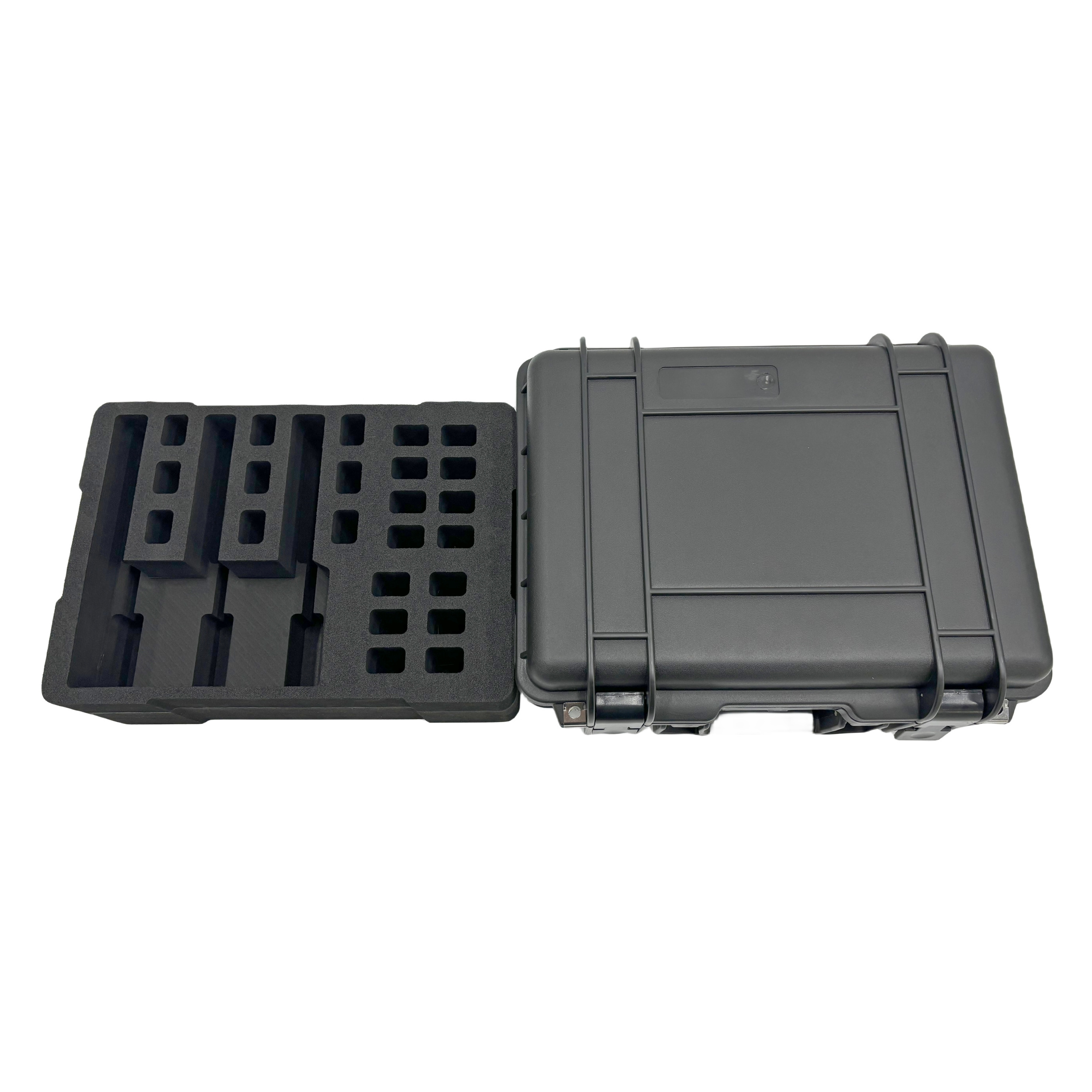 Custom Shaped Foam Inserts Shockproof Waterproof Hard Plastic Suitcase Gun Safe Box with EVA Material OEM Storage Protection