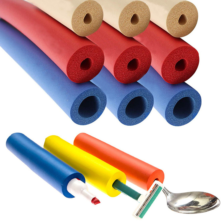 Hard eva foam grip handle tubing foam polyurethane grip tubing flexible soft sponge foam tube for cutlery utensils tools