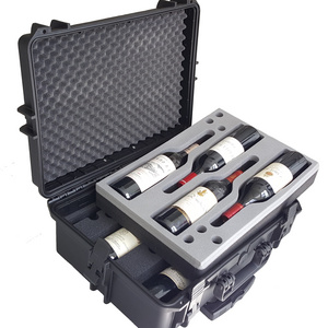 custom Pelican Case Wheeled Wine Transport Case with Bottle Holder Tool Cases for Convenient Storage Movement with foam insert