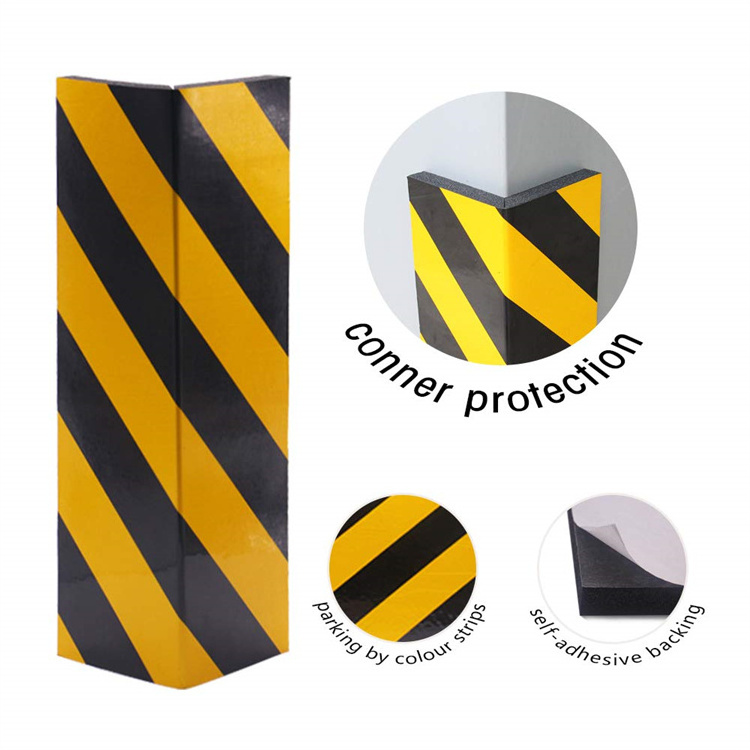 Car wall safety parking corner protectors column foam protector for car warehouse reflective foam protected garage