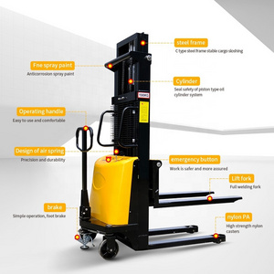 Portable Electric Forklift 1.5 Ton Hand mini electric lifter stacker forklift