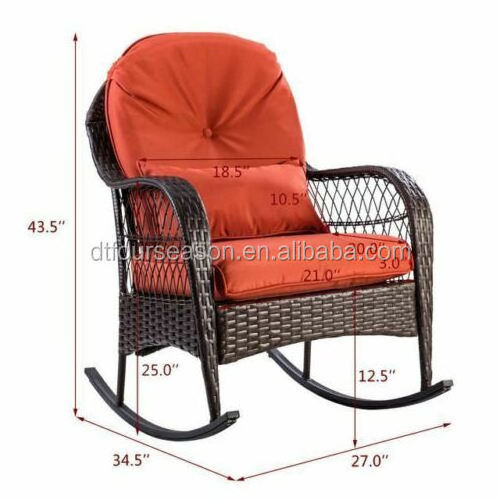 Patio Rattan Wicker Rocking Chair Modern