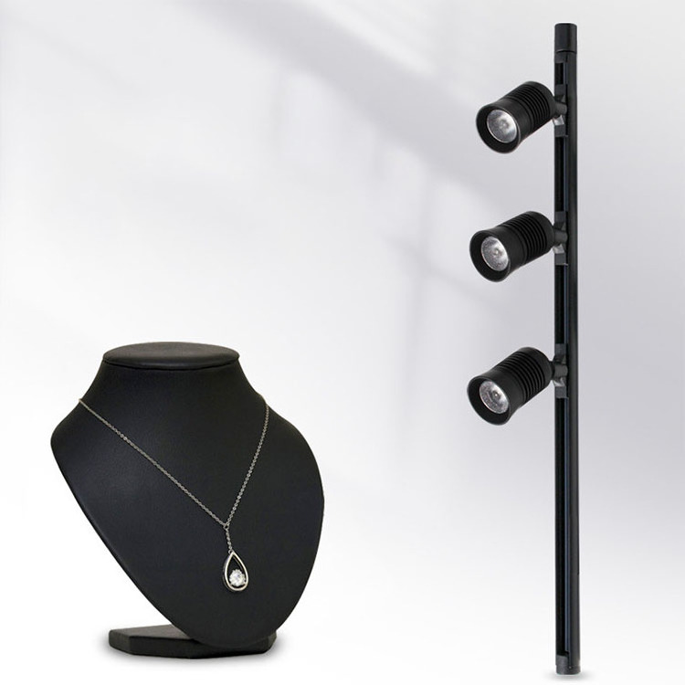 3*1W Black Customized Jewelry Showcase Light LED Cabinet Display Counter Lamp