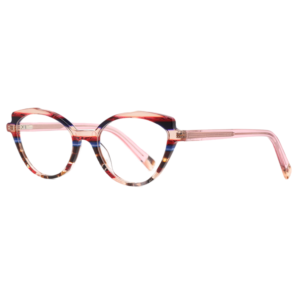 cross-border factory wholesale cat's eye glasses acetate optical frame gradient color acetate optic frame stock eye glasses