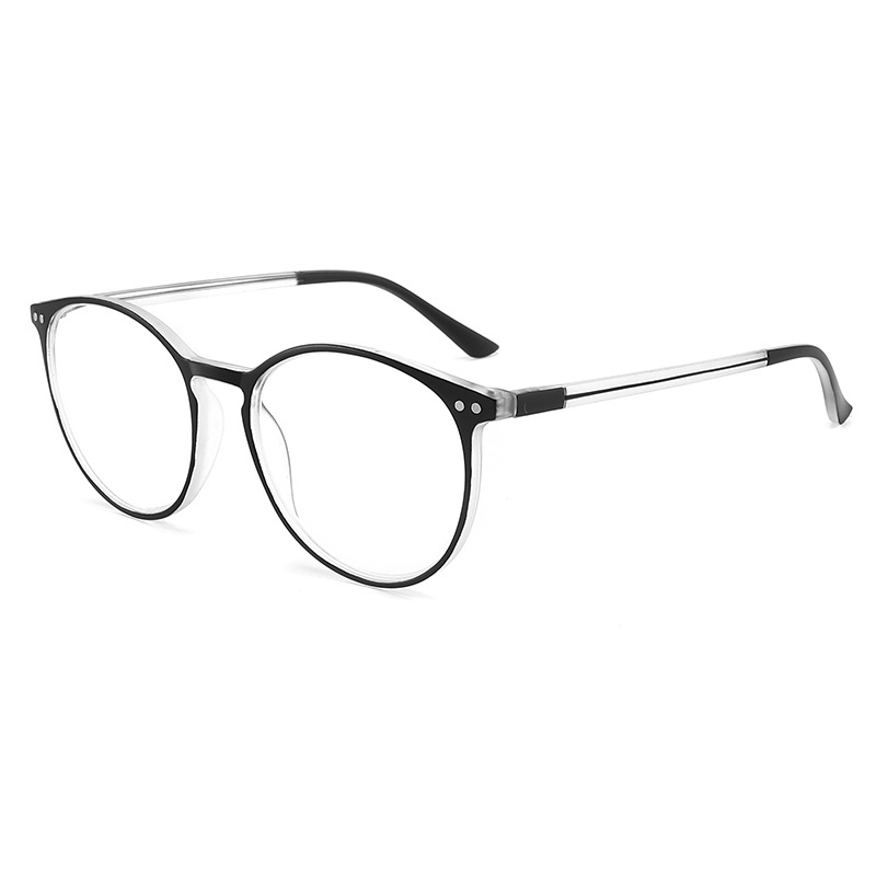 Fashion Retro Round Glasses Frame Oversize Design Anti Blue Light Blocking Plastic Reading Glasses For men For Women