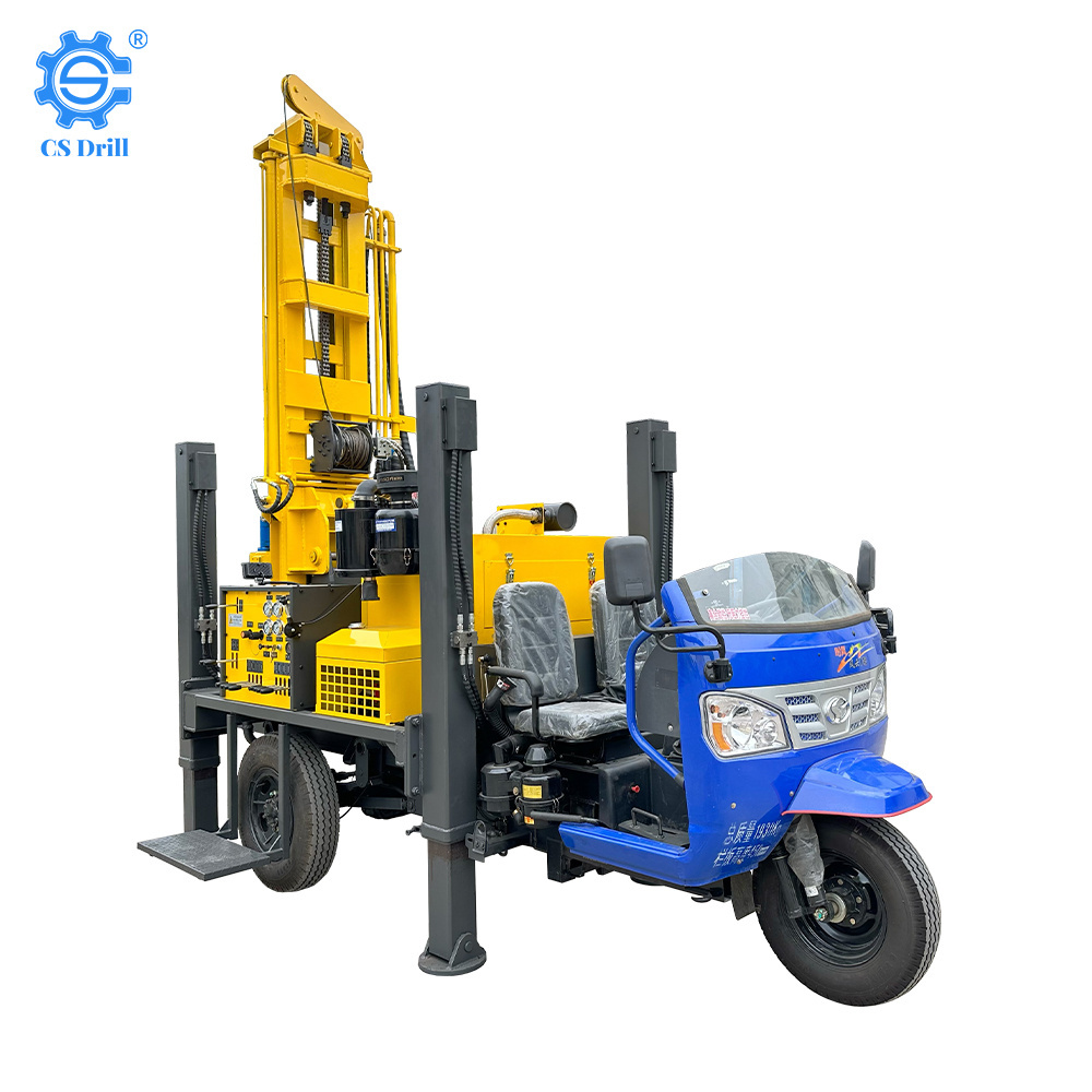 NYSL180m 200m Three wheels portable truck mounted borehole drilling rig  Vehicle Mounted Tractor Well drilling machine