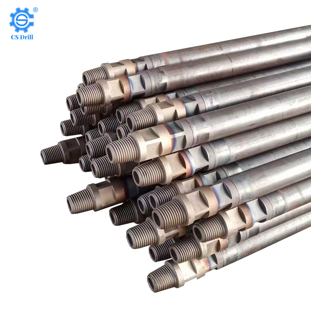 3m 3000mm Water Well Drill pipe Rod 1m Deep Oil Well Borehole Drilling Rig 1000mm Drilling Pipes  for water well