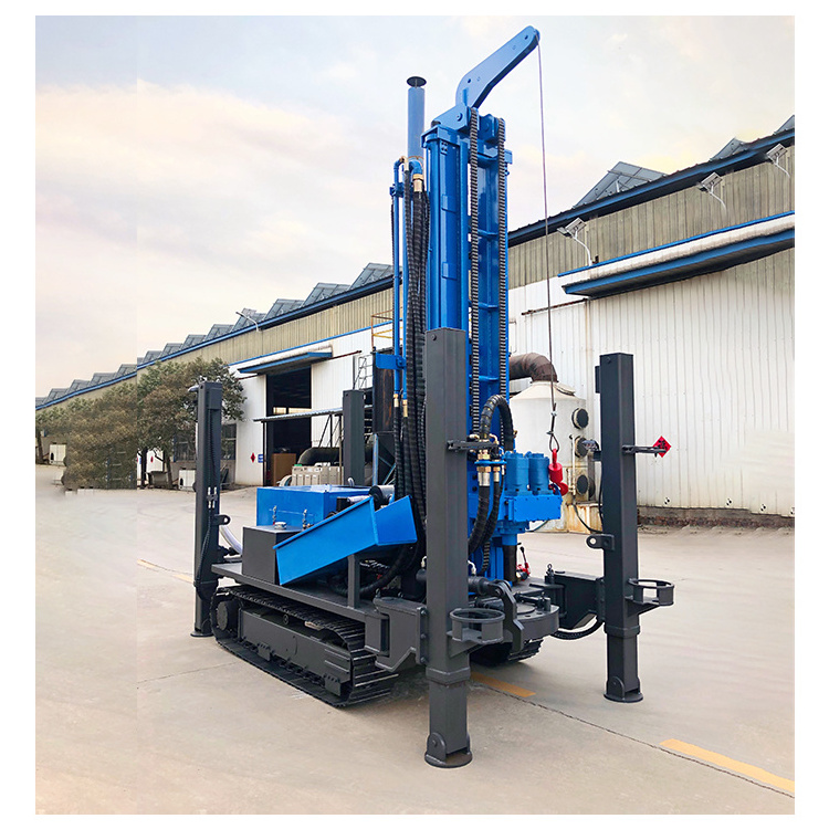 Rock Driller 200m 300m Deep Borehole Cheap Well Water Drilling Machine Rotary Drilling Rig With Pneumatic Dth Hammer and Bit