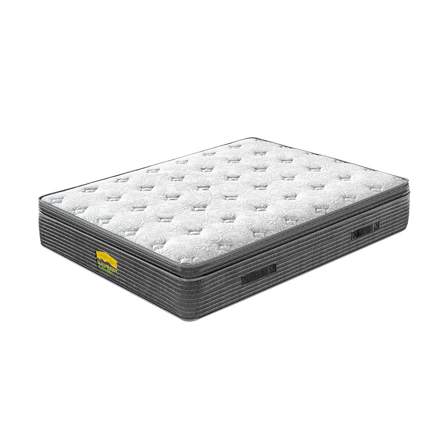 King Size Gel Memory Foam 3 Zone Pocket Coil Spring Hotel Mattress OEM Customized Fabric Packing