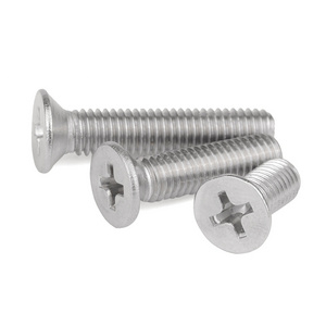 China Factory Supply Stainless Steel Machine Screw HSLSS210 SS304 316L Countersunk Cross Recessed Head Machine Screws