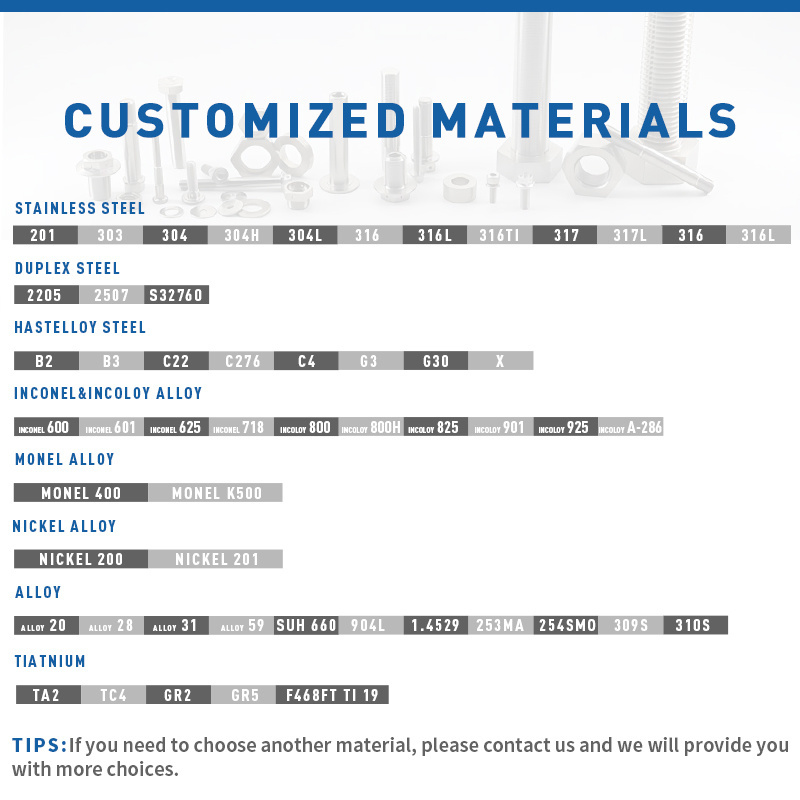 Wholesale High Quality Hastelloy C276/C22/C2000 Fasteners Double Ended Threaded Studs