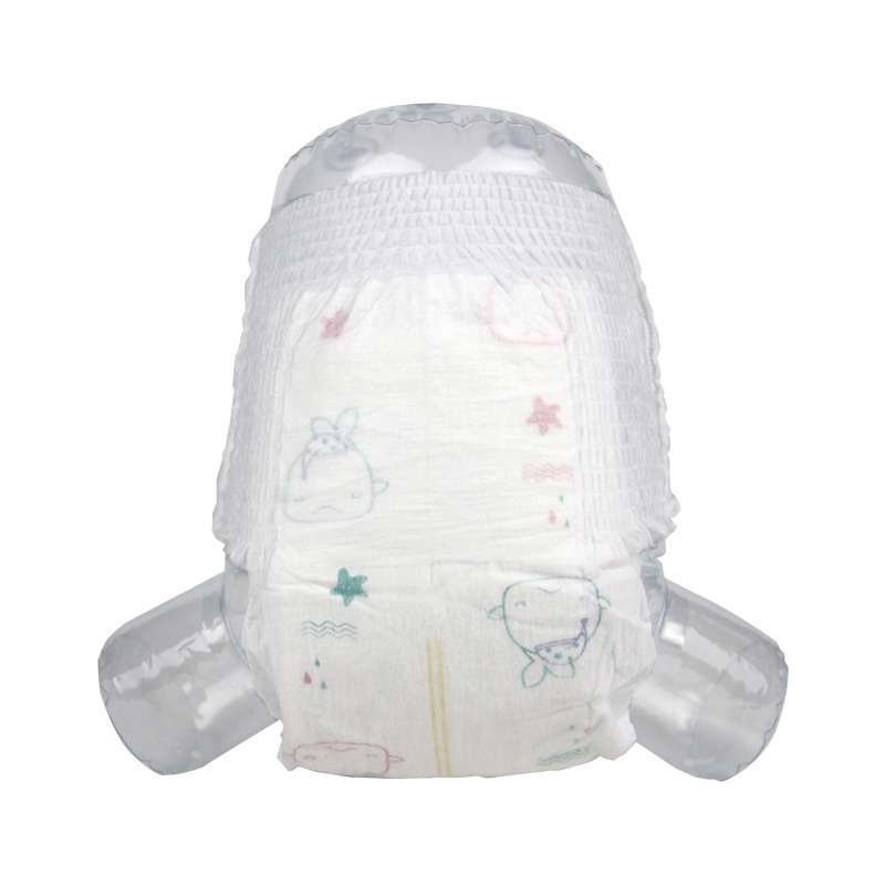 Cheap price baby diaper stock lot 50pcs/bag b grade baby diaper in bales with transparent bag