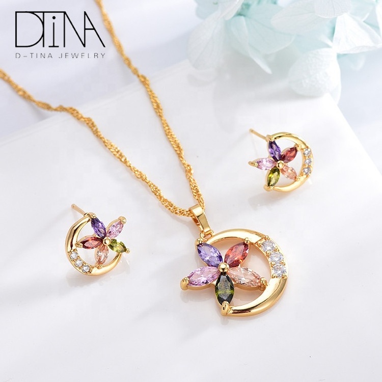 DTINA 18k Gold Plated Jewelry Set Women's Star Earring Set