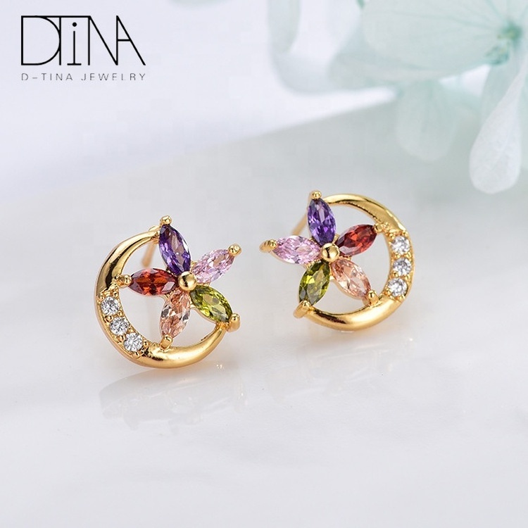 DTINA 18k Gold Plated Jewelry Set Women's Star Earring Set