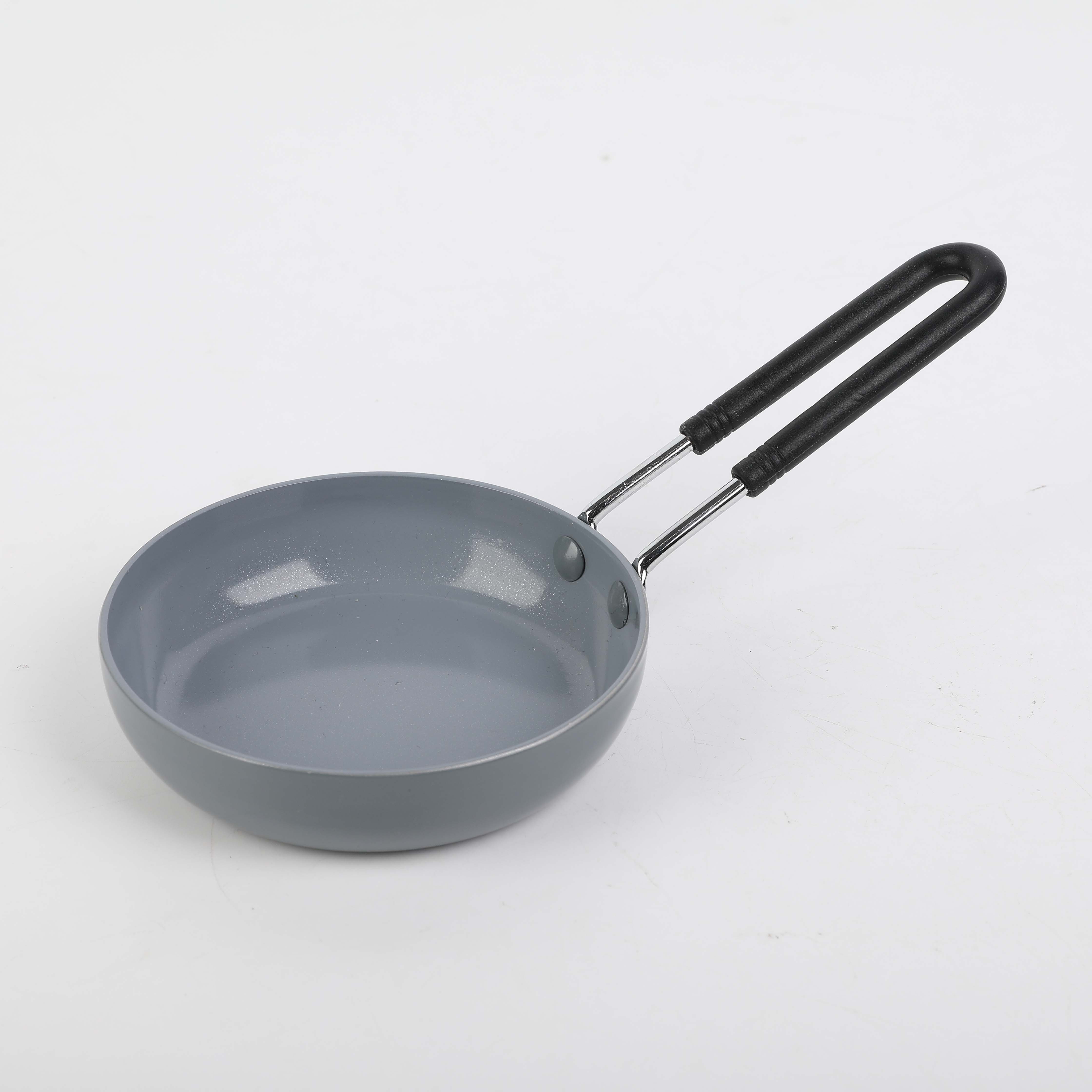 DTK mini frying pan kitchen pan home aluminum cookware stainless steel iron omelet plate egg pan