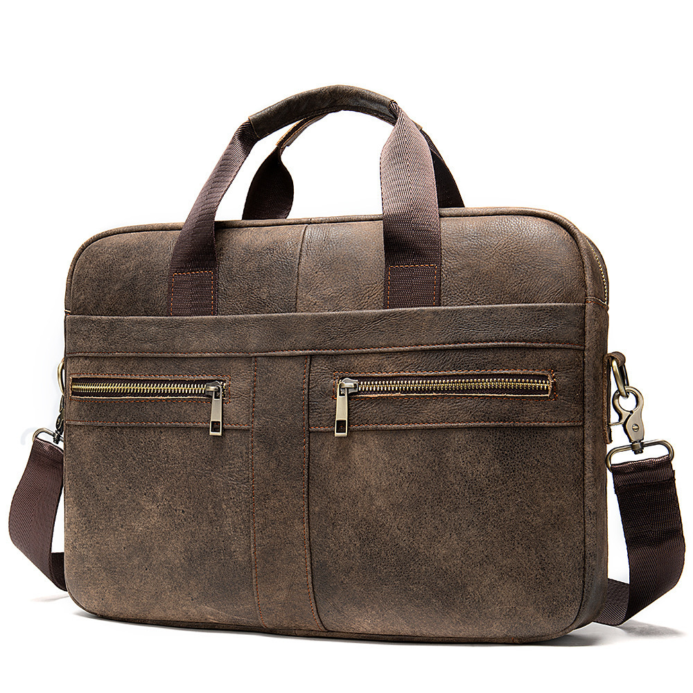 2024 New Fashion High Quality Cow Leather Laptop Bags Genuine Leather Computer Bag Men Oem Business Briefcase For Men