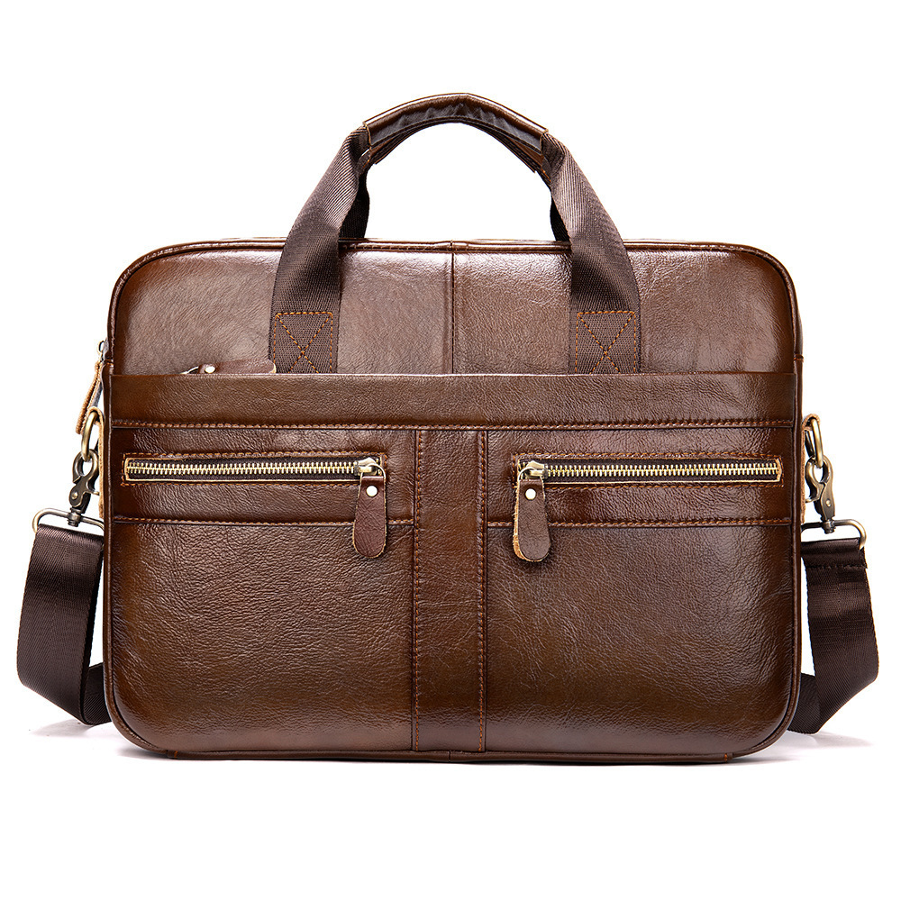 2024 New Fashion High Quality Cow Leather Laptop Bags Genuine Leather Computer Bag Men Oem Business Briefcase For Men