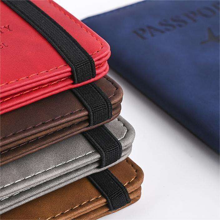 Wholesale custom pu leather cover family travel passport holder high quality luxury wallet case card organizer in bulk