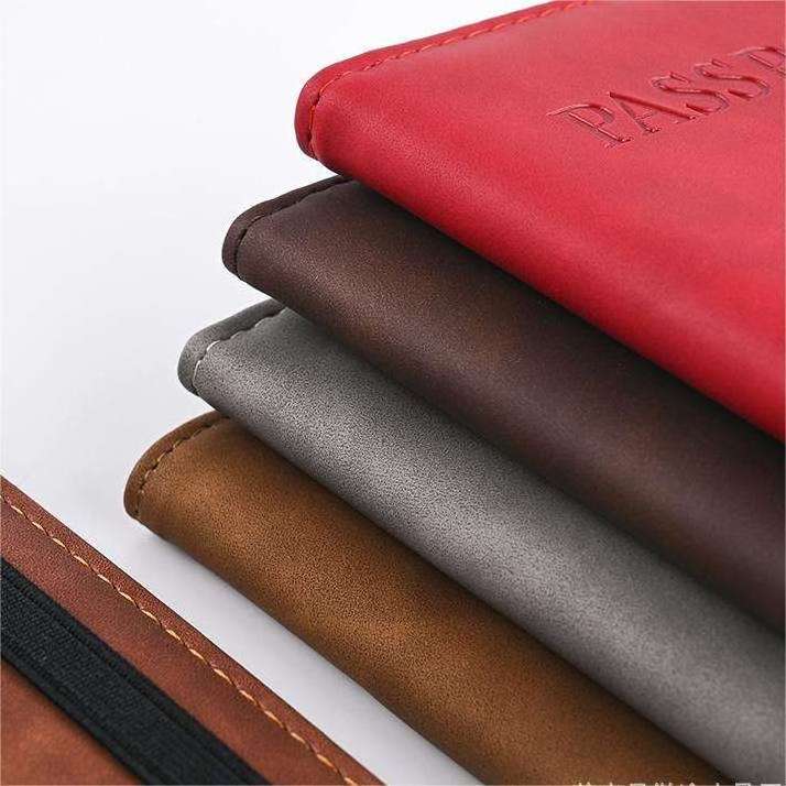 Wholesale custom pu leather cover family travel passport holder high quality luxury wallet case card organizer in bulk