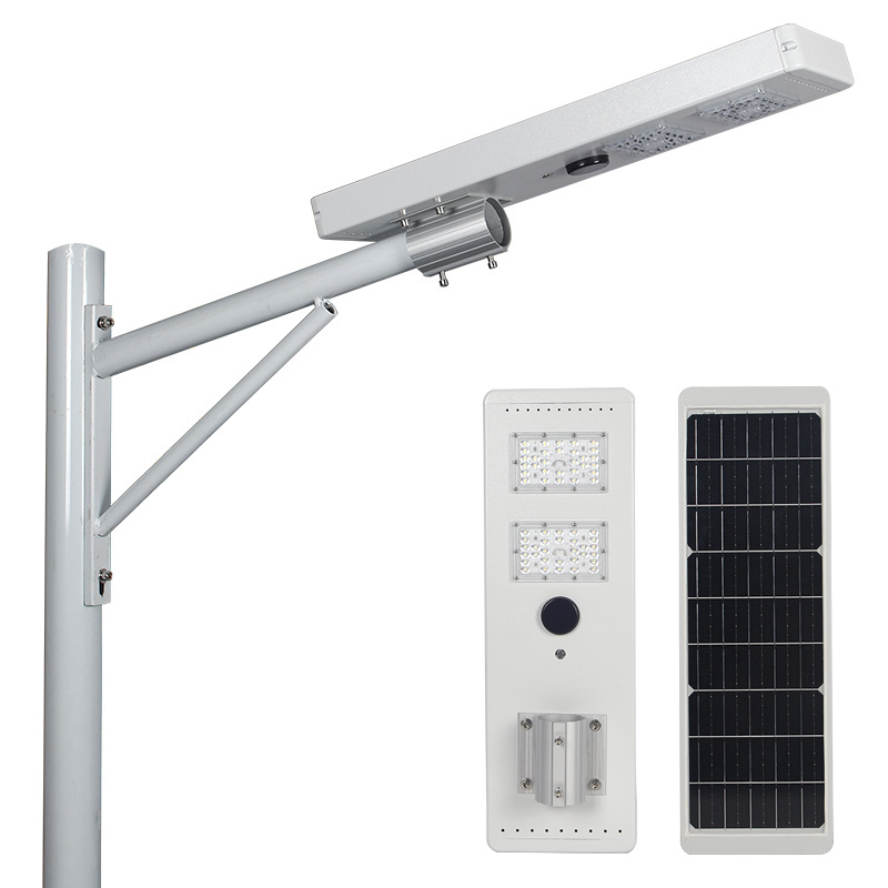 outdoor waterproof motion sensor auto dimming smart switch led all in one solar street light with remote