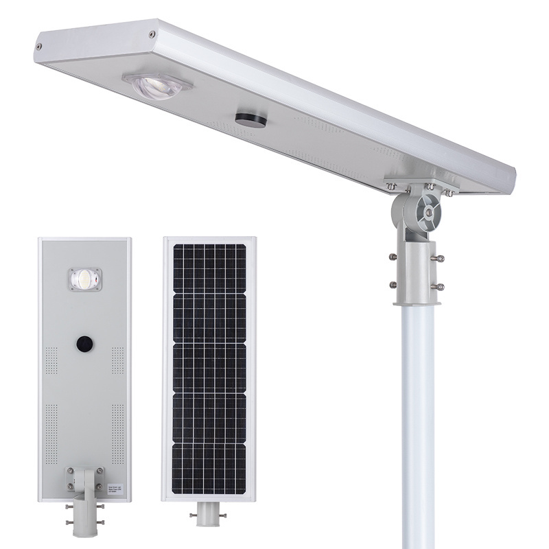 hyper tough integrated solar street light with inbuilt lithium battery and solar panel