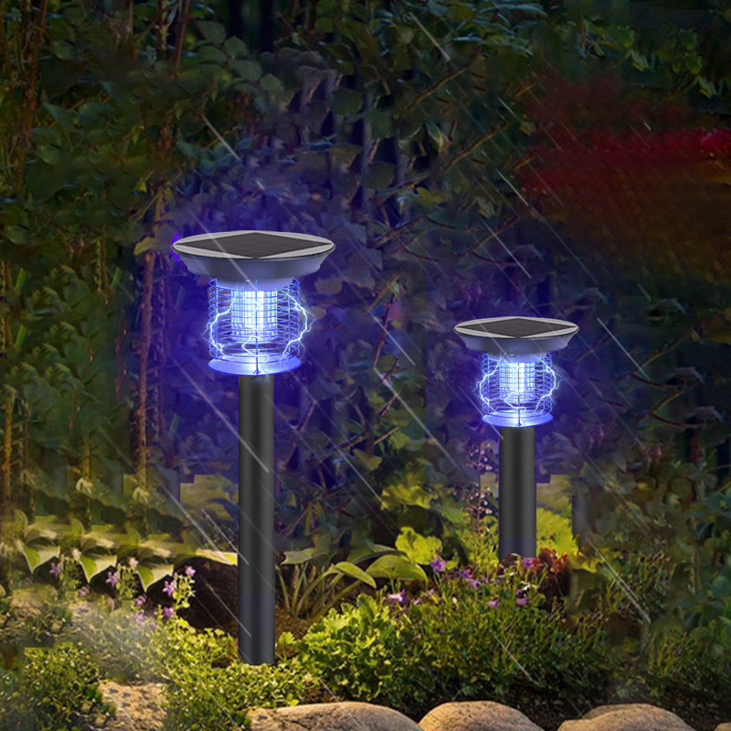 Electronic anti mosquito trap zapper solar powered mosquito killer lamp outdoor waterproof