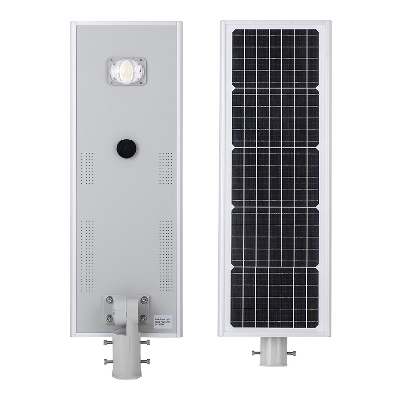 hyper tough integrated solar street light with inbuilt lithium battery and solar panel