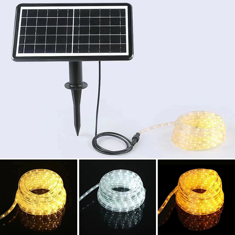 outdoor waterproof solar powered led strip light for Garden Patio Fence Balcony Camping Party Tree Decoration Lighting